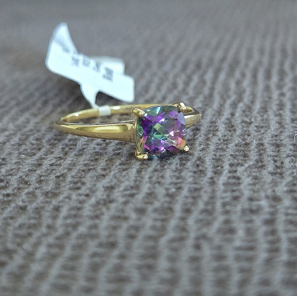 Shivam Cushion Cut Rainbow🌈 Quartz Ring💍 - NWT - Picture 5 of 16